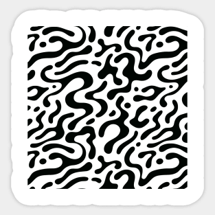 raffathar artwork - black and white leopard Sticker